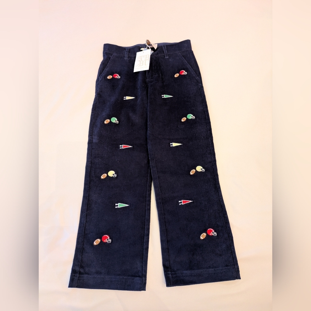 NWT - The Beaufort Bonnet Company Navy Corduroy Kids Pants Football pants